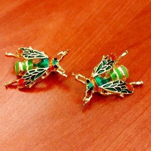 2 Green Insect Scatter Pins...New